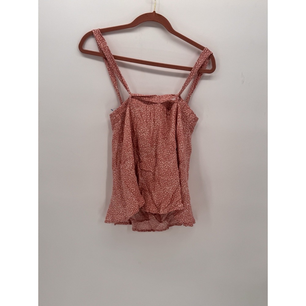 Urban Romantics Rose‎ Pink Floral Tie Size M Boho Chic Lace Up Rayon 4 In 1